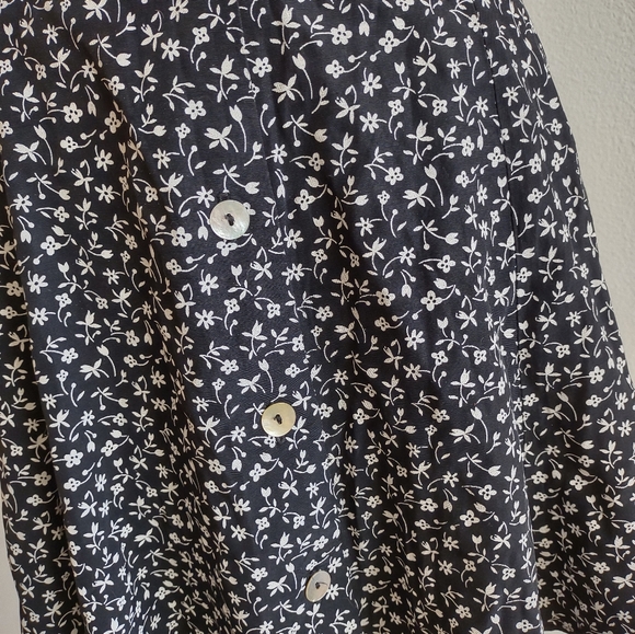 90s vintage black and white floral skirt by A. Byer California - Picture 3 of 5
